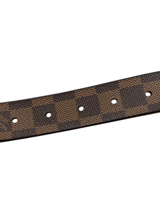 Louis Vuitton Belt Ceinture Carre Damier Ebene Logo Buckle Silver main image 9